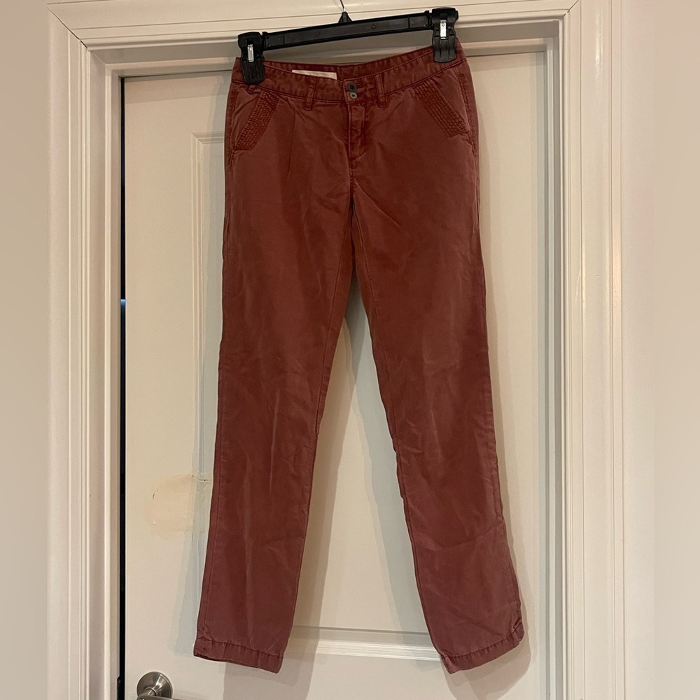 Pilcro and the Letterpress Rust Straight Leg Pants 100% Lyocell